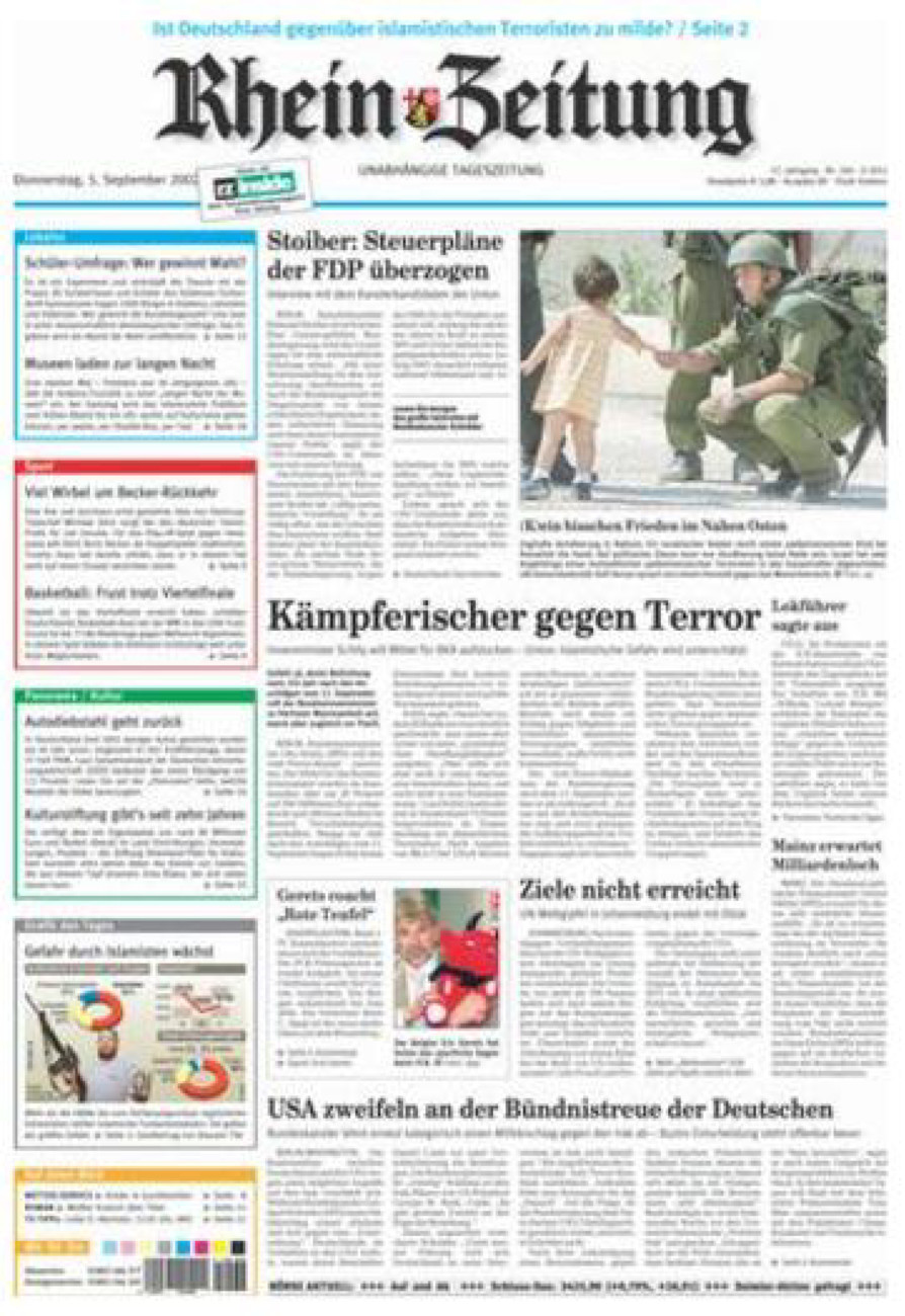 Rhein-Zeitung Koblenz & Region vom Donnerstag, 05.09.2002