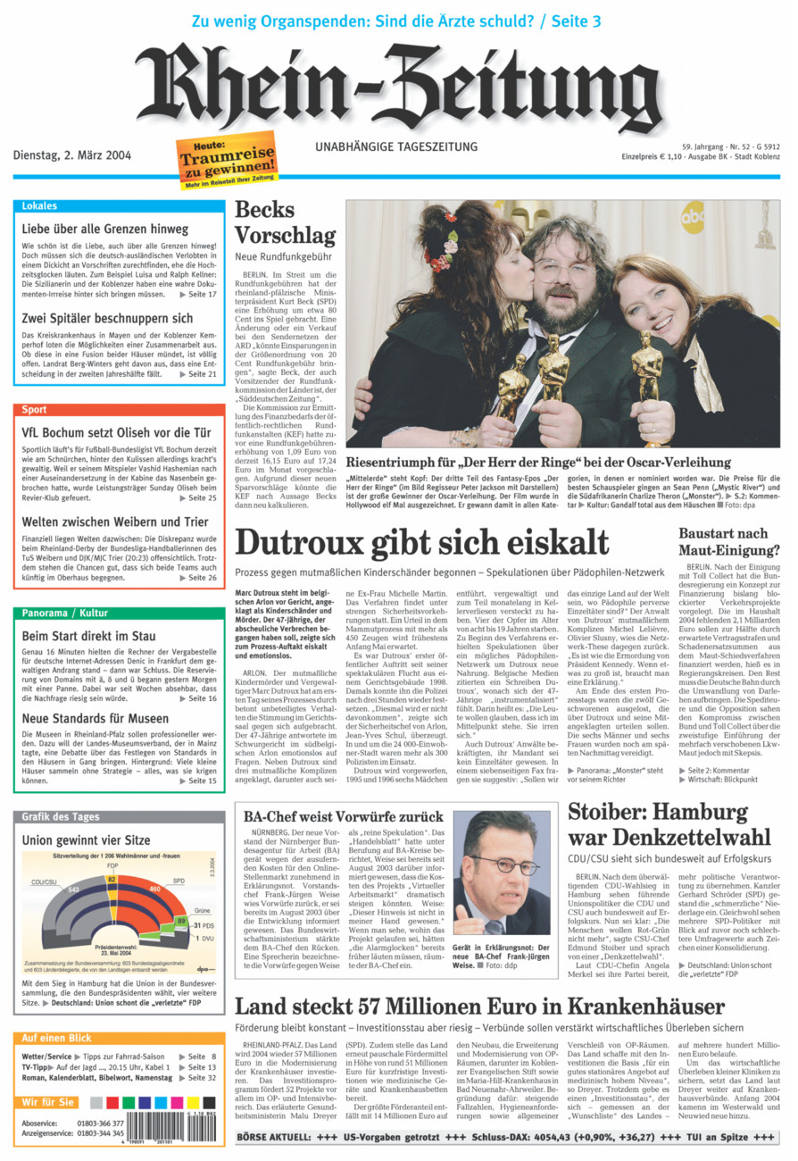 Rhein-Zeitung Koblenz & Region vom Dienstag, 02.03.2004