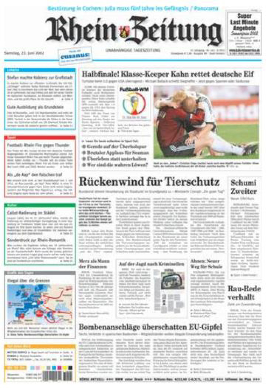 Rhein-Zeitung Koblenz & Region vom Samstag, 22.06.2002