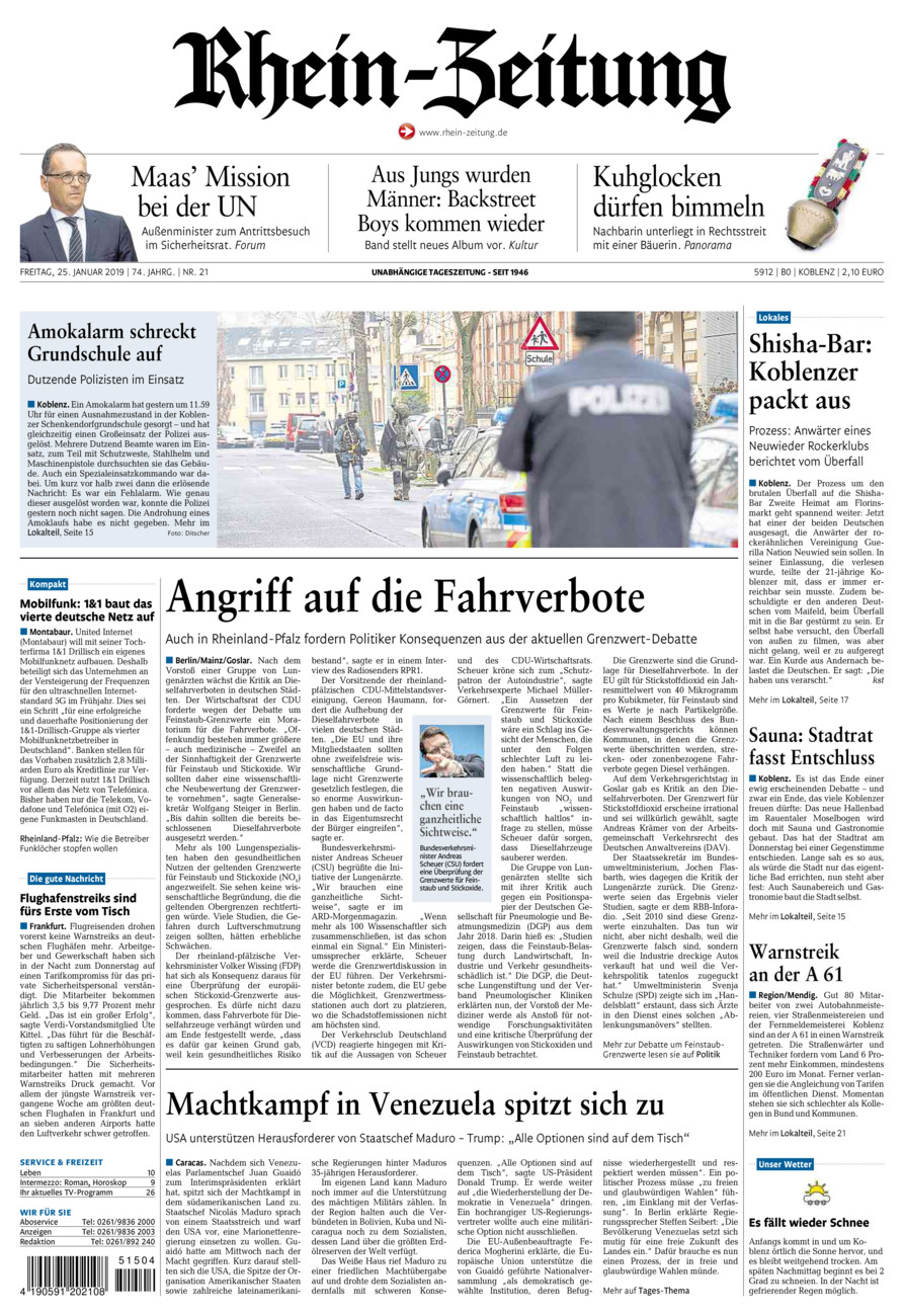 Rhein-Zeitung Koblenz & Region vom Freitag, 25.01.2019
