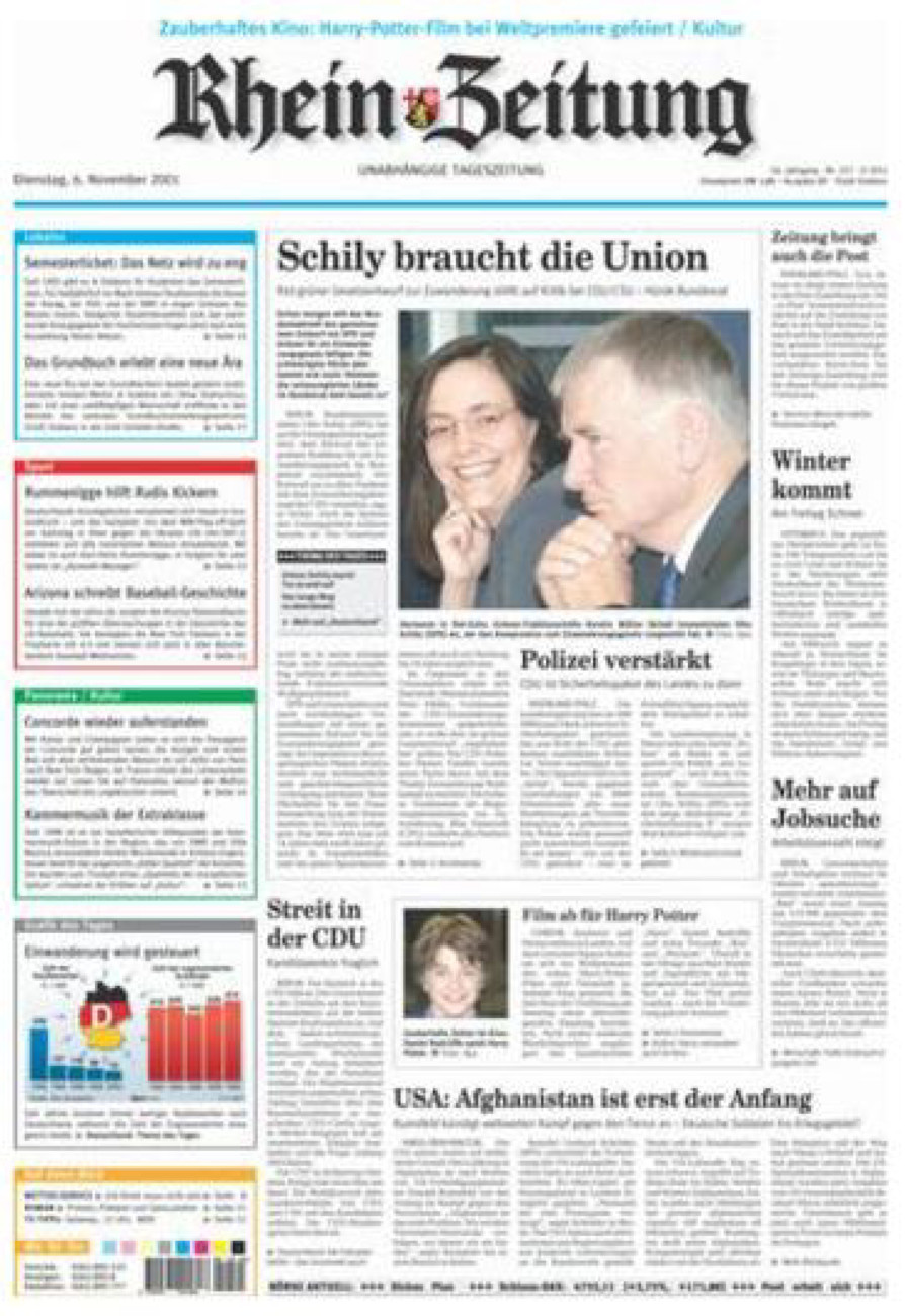 Rhein-Zeitung Koblenz & Region vom Dienstag, 06.11.2001