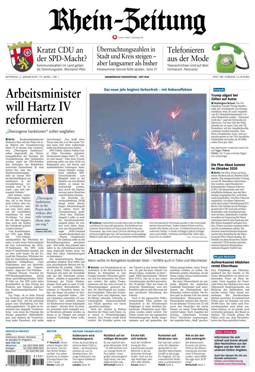 Rhein-Zeitung Koblenz & Region vom Mittwoch, 02.01.2019