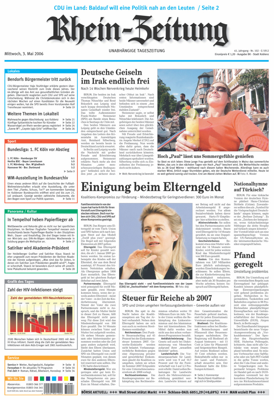 Rhein-Zeitung Koblenz & Region vom Mittwoch, 03.05.2006