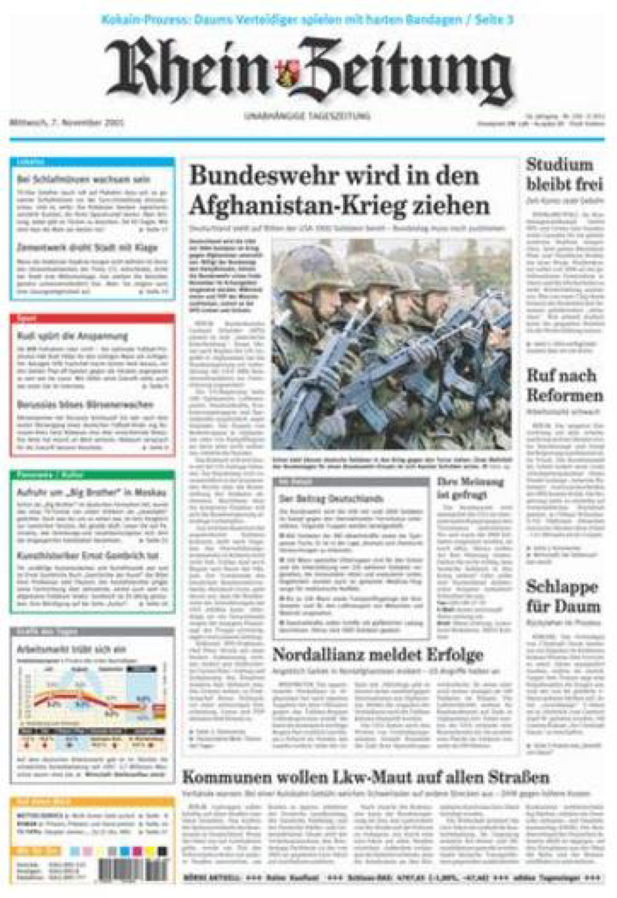 Rhein-Zeitung Koblenz & Region vom Mittwoch, 07.11.2001