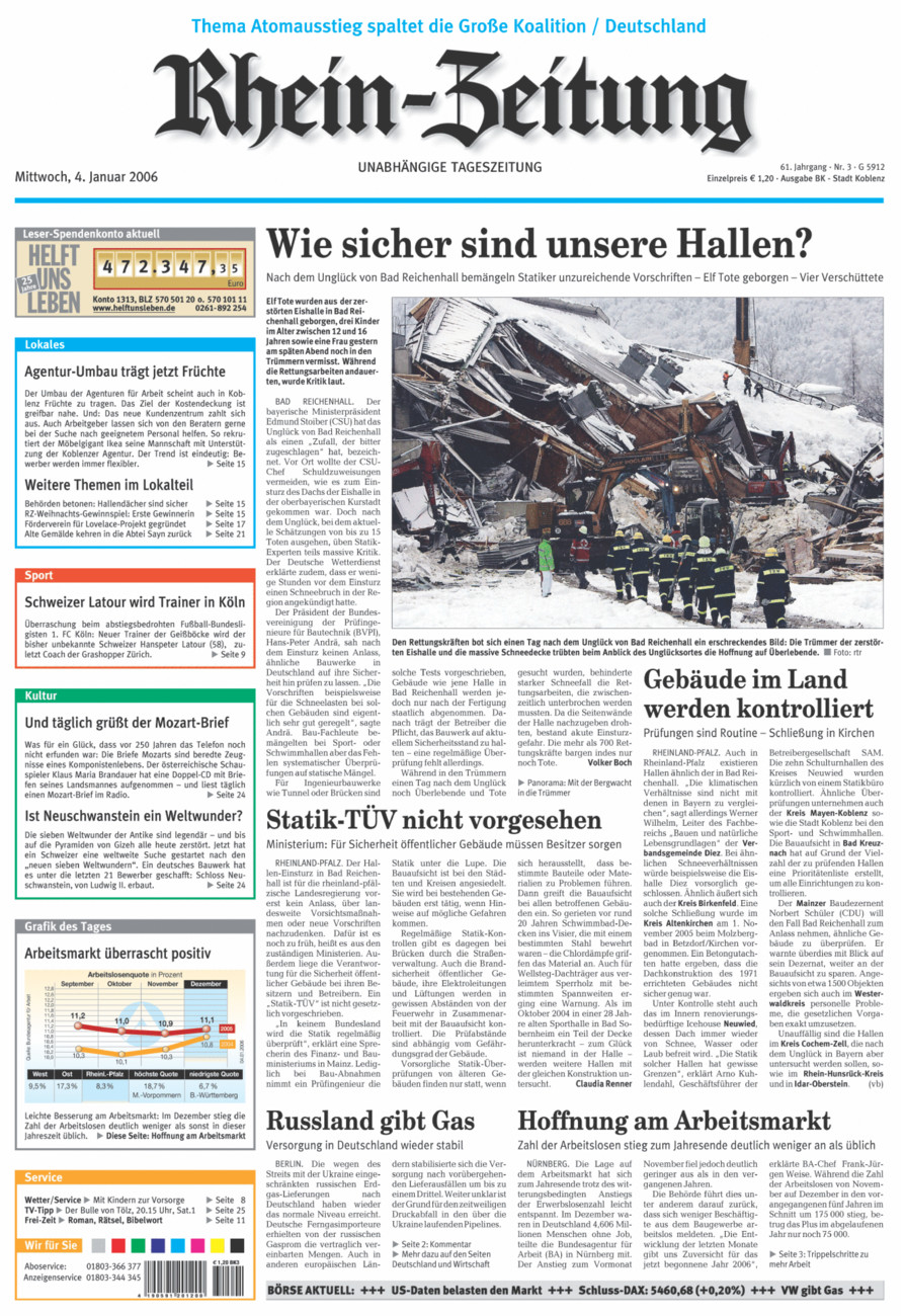 Rhein-Zeitung Koblenz & Region vom Mittwoch, 04.01.2006