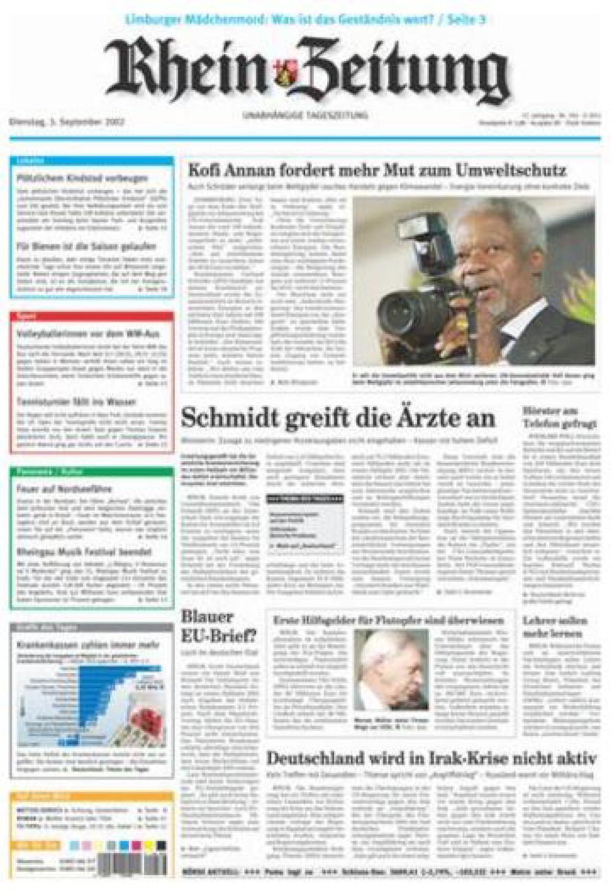Rhein-Zeitung Koblenz & Region vom Dienstag, 03.09.2002