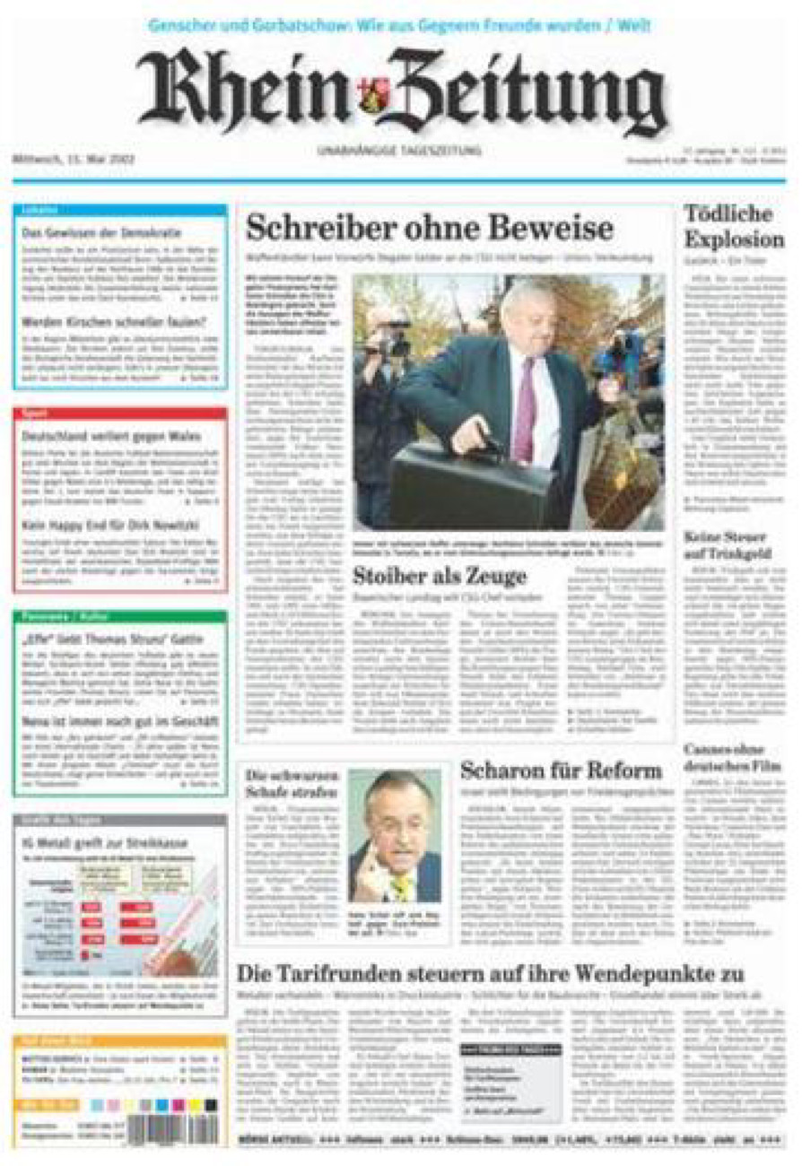 Rhein-Zeitung Koblenz & Region vom Mittwoch, 15.05.2002
