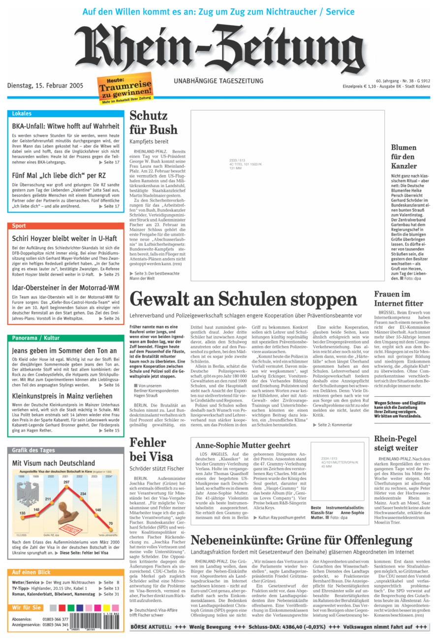 Rhein-Zeitung Koblenz & Region vom Dienstag, 15.02.2005