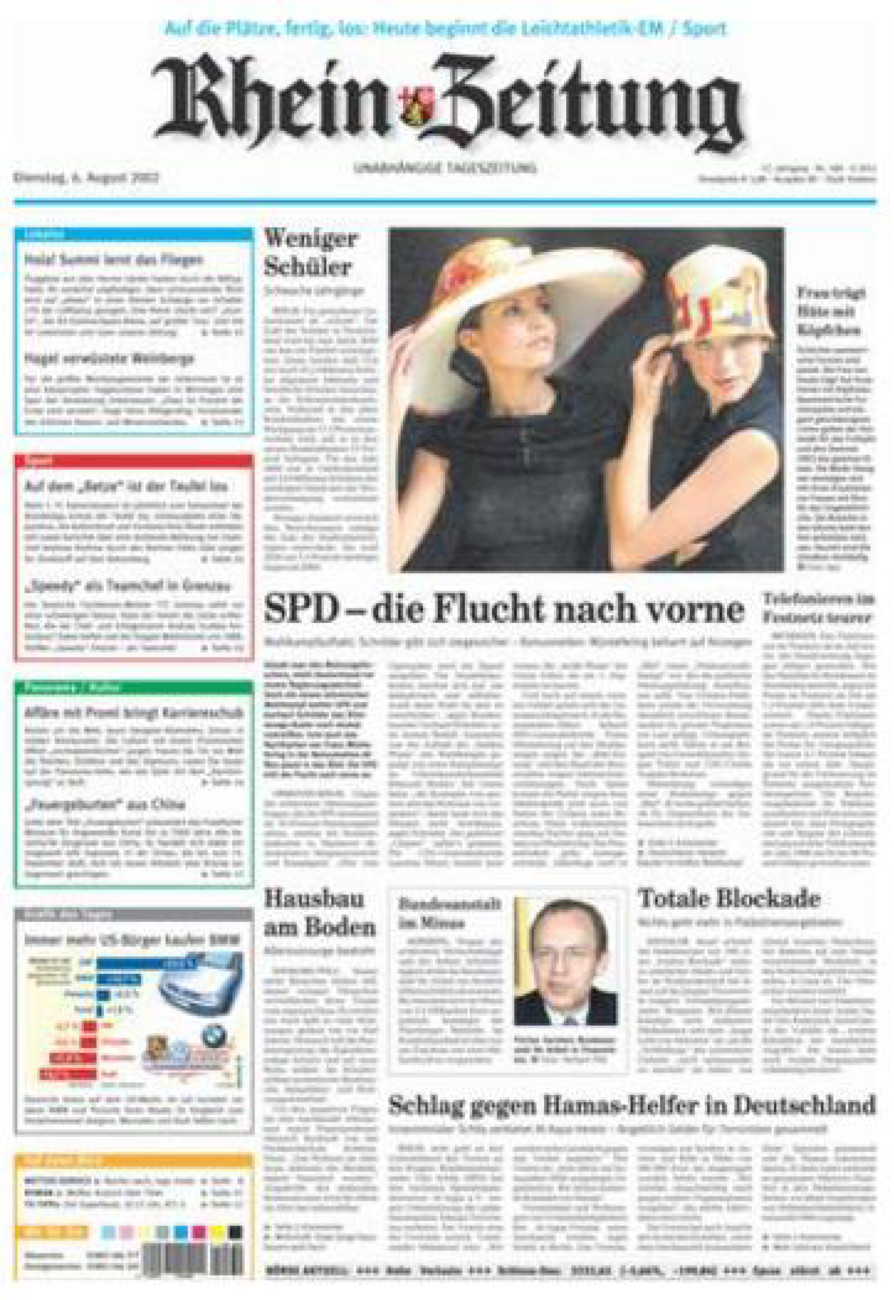 Rhein-Zeitung Koblenz & Region vom Dienstag, 06.08.2002