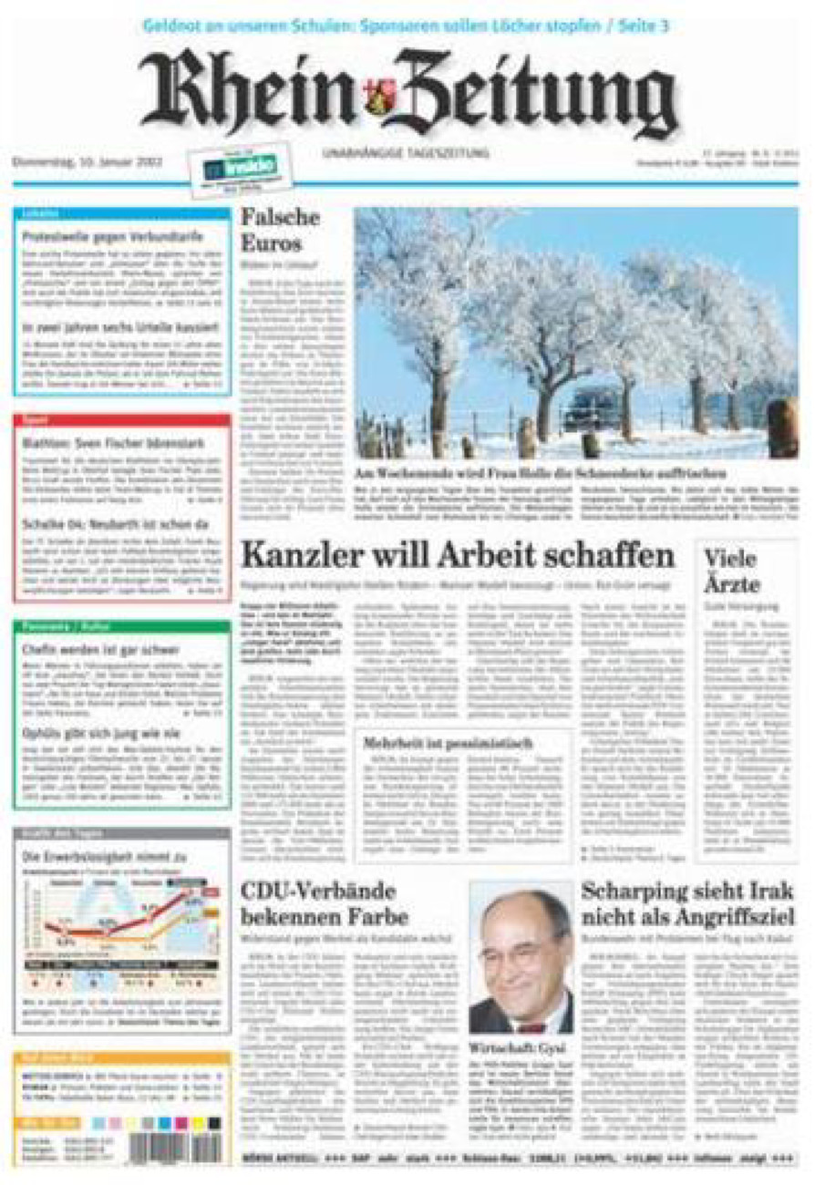 Rhein-Zeitung Koblenz & Region vom Donnerstag, 10.01.2002