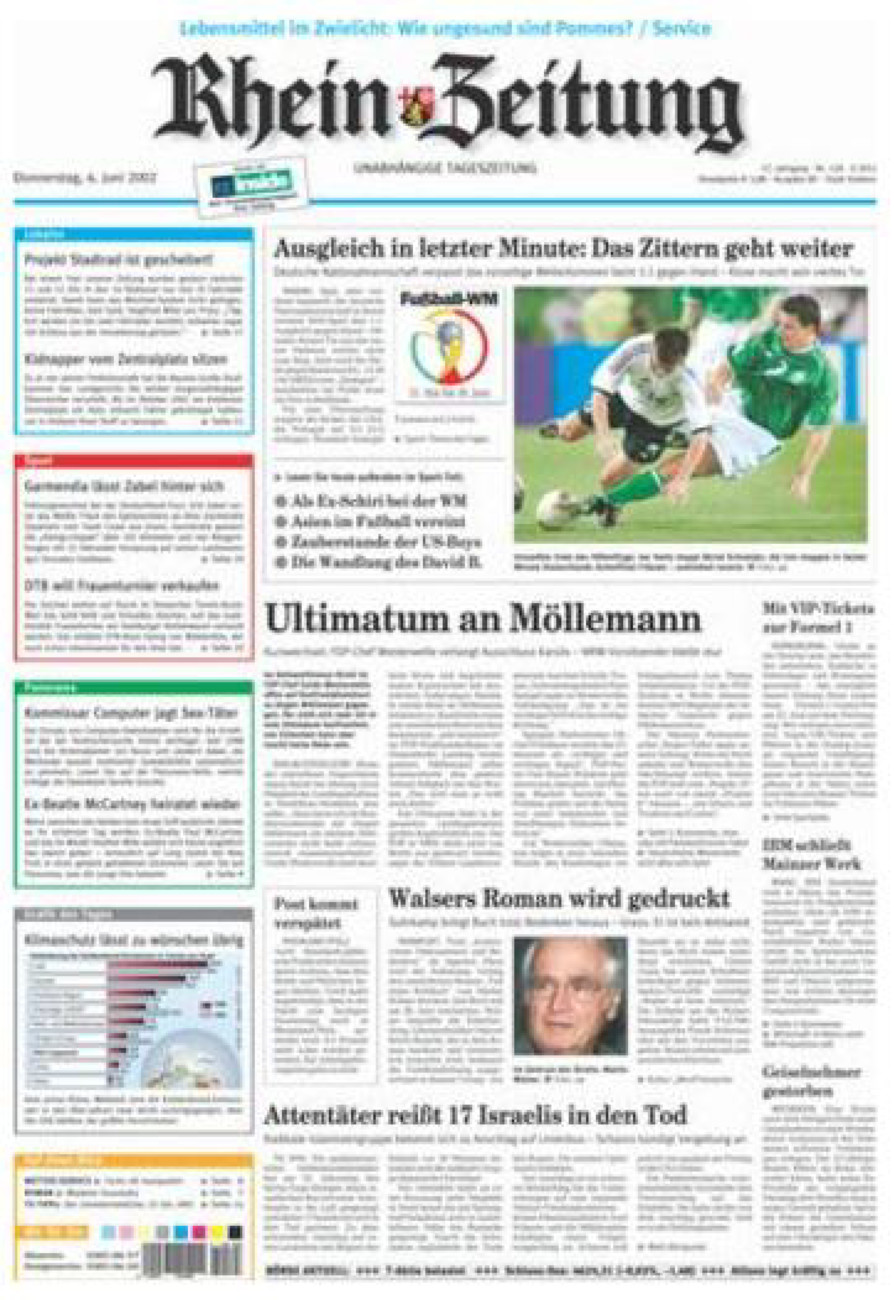 Rhein-Zeitung Koblenz & Region vom Donnerstag, 06.06.2002