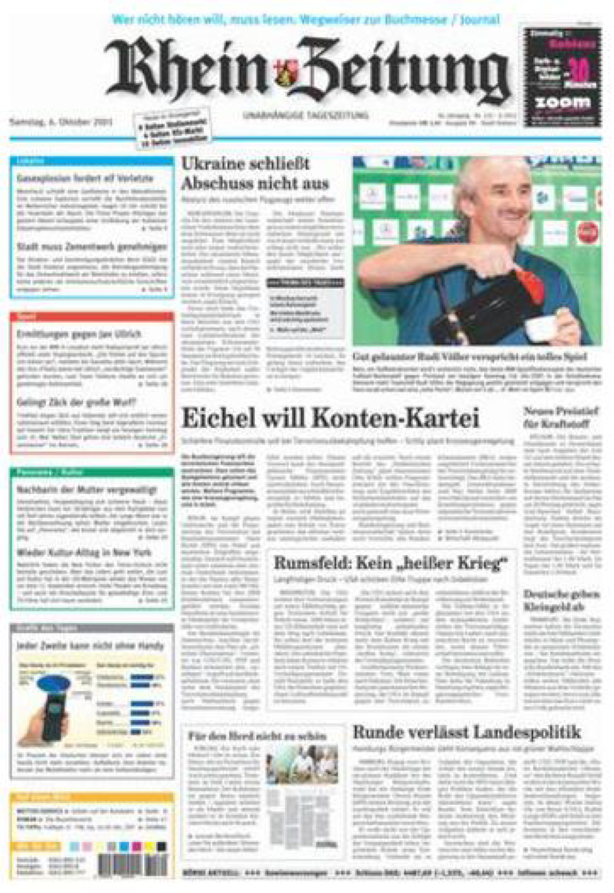 Rhein-Zeitung Koblenz & Region vom Samstag, 06.10.2001