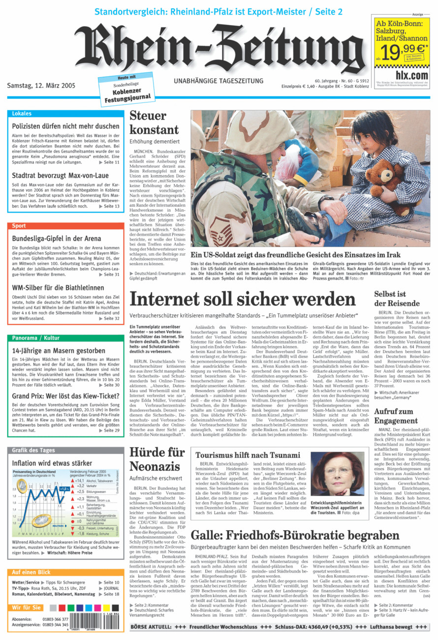 Rhein-Zeitung Koblenz & Region vom Samstag, 12.03.2005