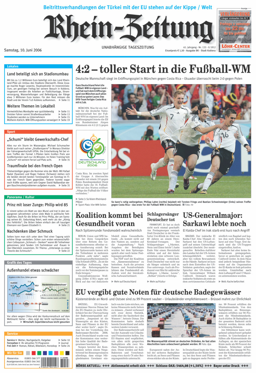 Rhein-Zeitung Koblenz & Region vom Samstag, 10.06.2006