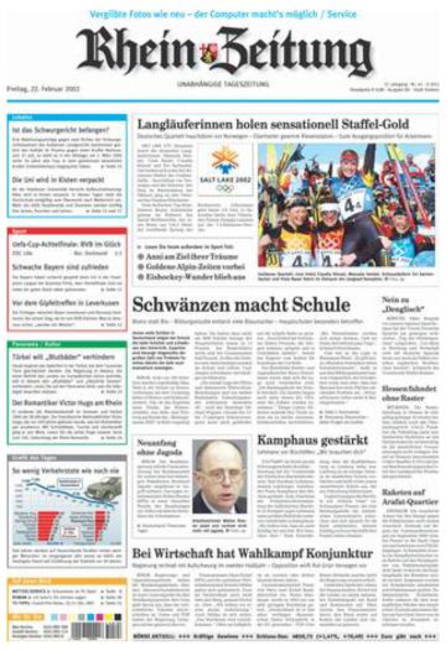 Rhein-Zeitung Koblenz & Region vom Freitag, 22.02.2002