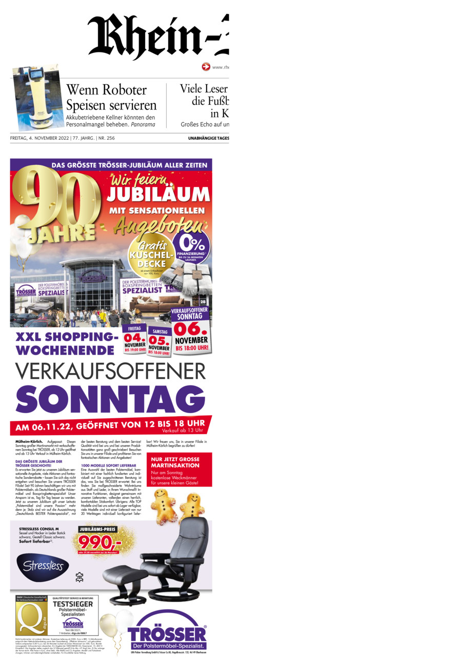 Rhein-Zeitung Koblenz & Region vom Freitag, 04.11.2022