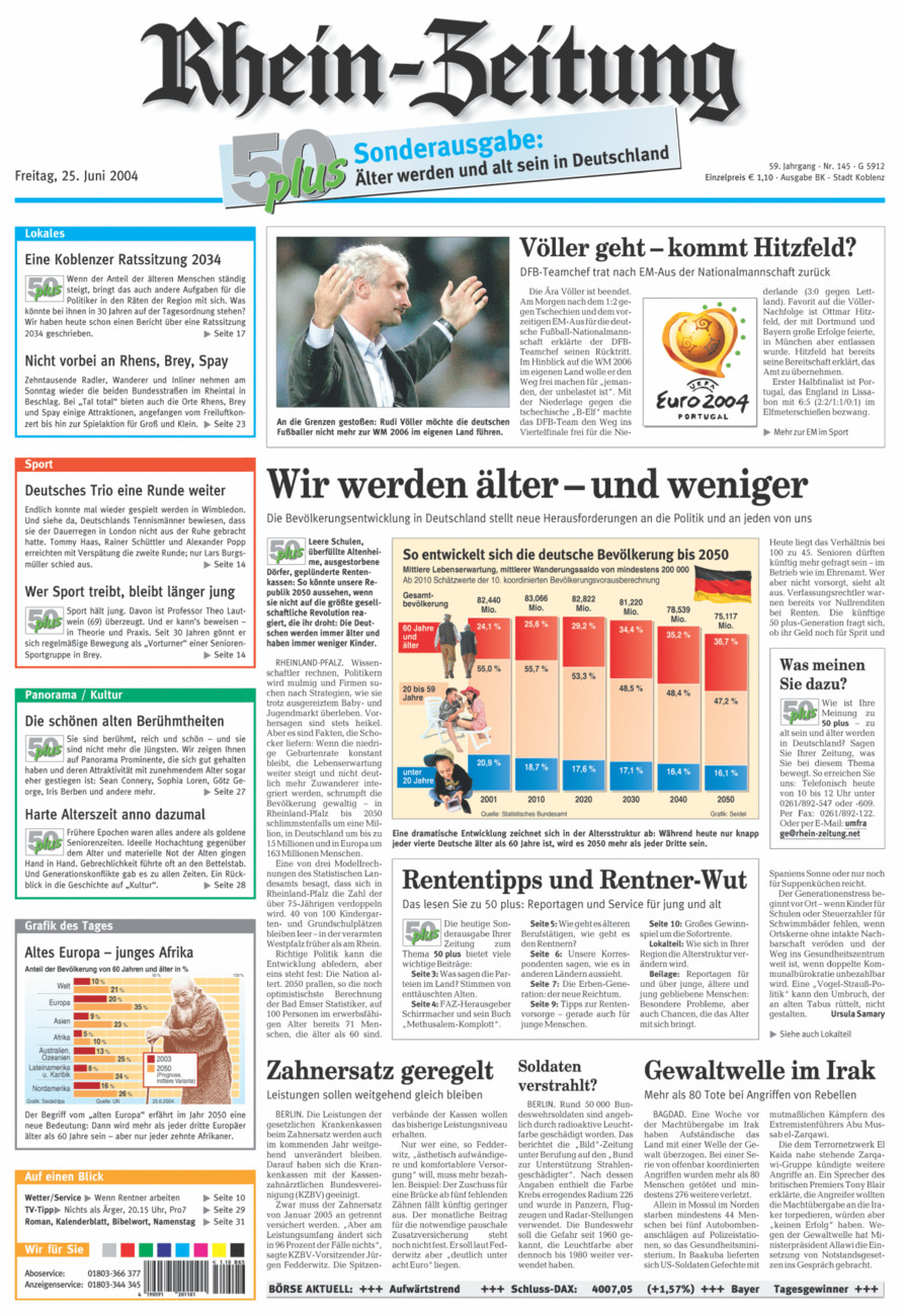Rhein-Zeitung Koblenz & Region vom Freitag, 25.06.2004