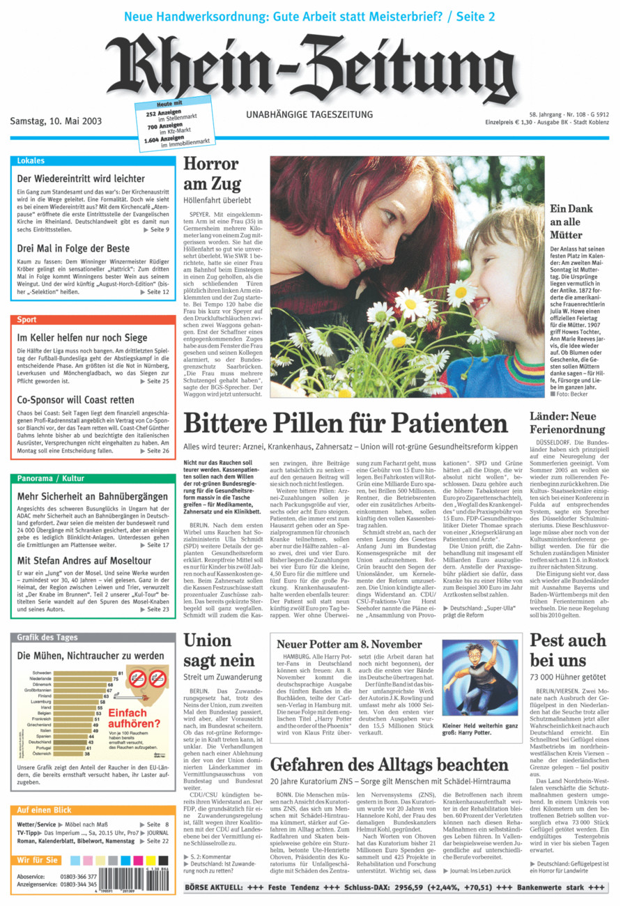 Rhein-Zeitung Koblenz & Region vom Samstag, 10.05.2003