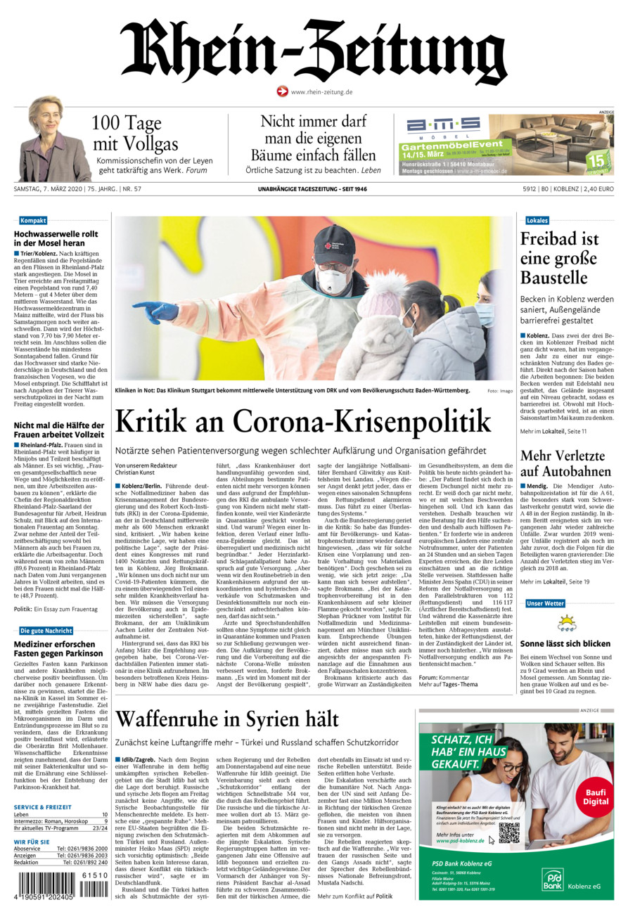 Rhein-Zeitung Koblenz & Region vom Samstag, 07.03.2020