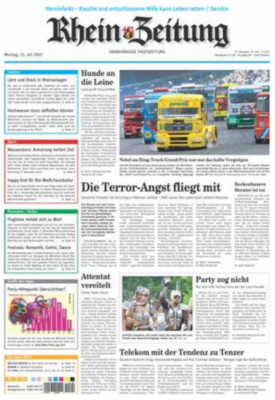Rhein-Zeitung Koblenz & Region vom Montag, 15.07.2002