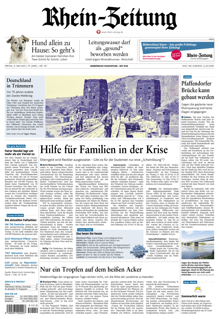 Rhein-Zeitung Koblenz & Region vom Freitag, 08.05.2020