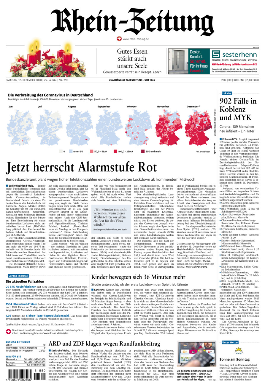 Rhein-Zeitung Koblenz & Region vom Samstag, 12.12.2020