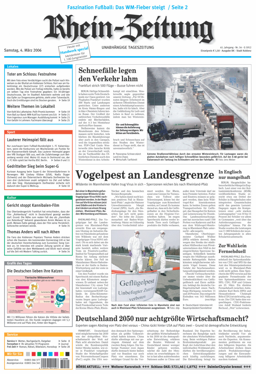 Rhein-Zeitung Koblenz & Region vom Samstag, 04.03.2006