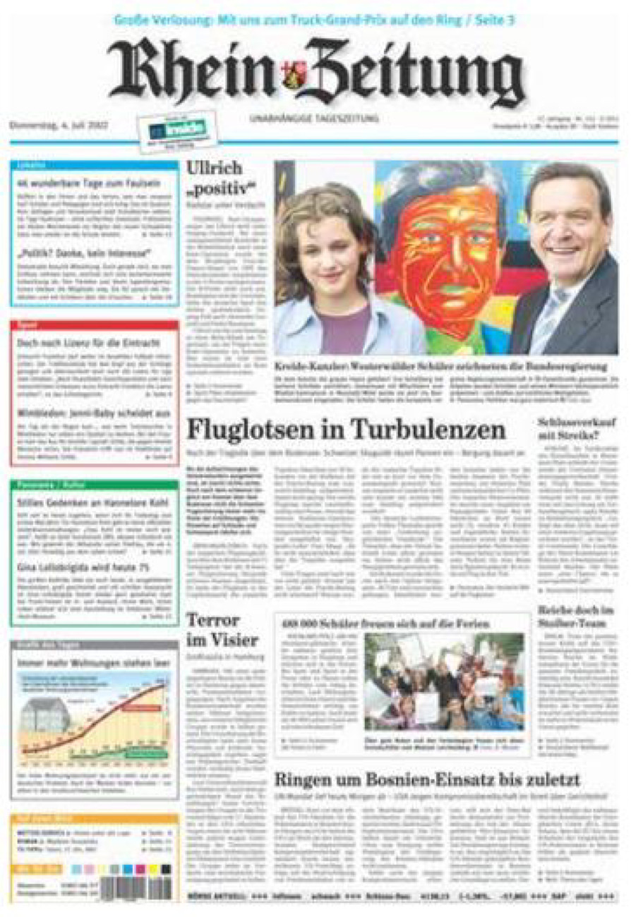 Rhein-Zeitung Koblenz & Region vom Donnerstag, 04.07.2002