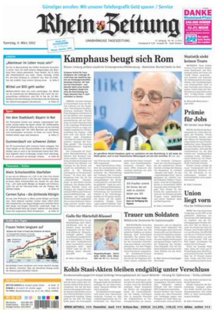 Rhein-Zeitung Koblenz & Region vom Samstag, 09.03.2002
