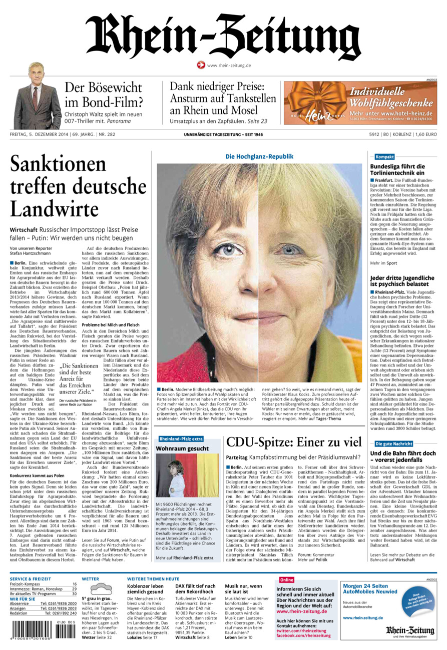 Rhein-Zeitung Koblenz & Region vom Freitag, 05.12.2014