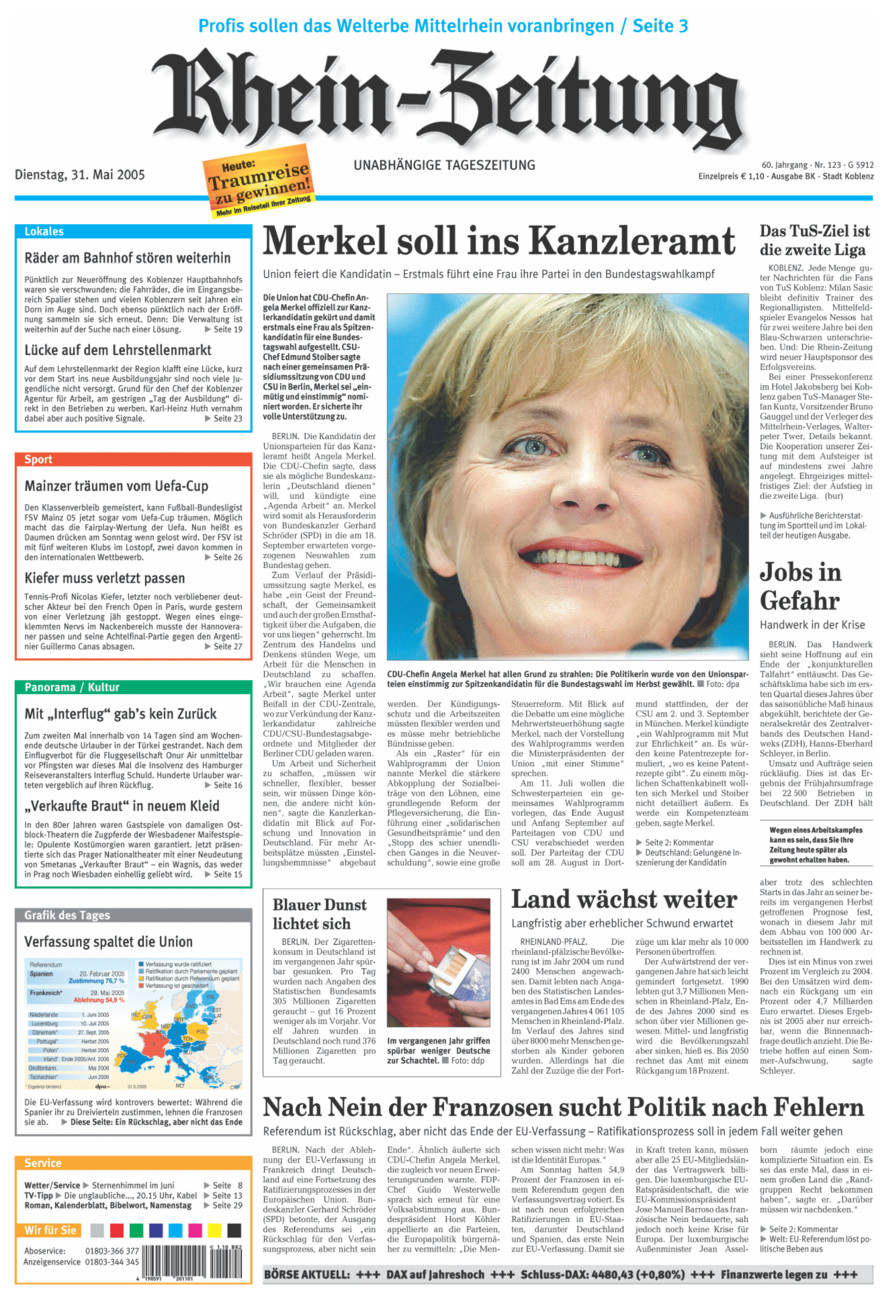 Rhein-Zeitung Koblenz & Region vom Dienstag, 31.05.2005