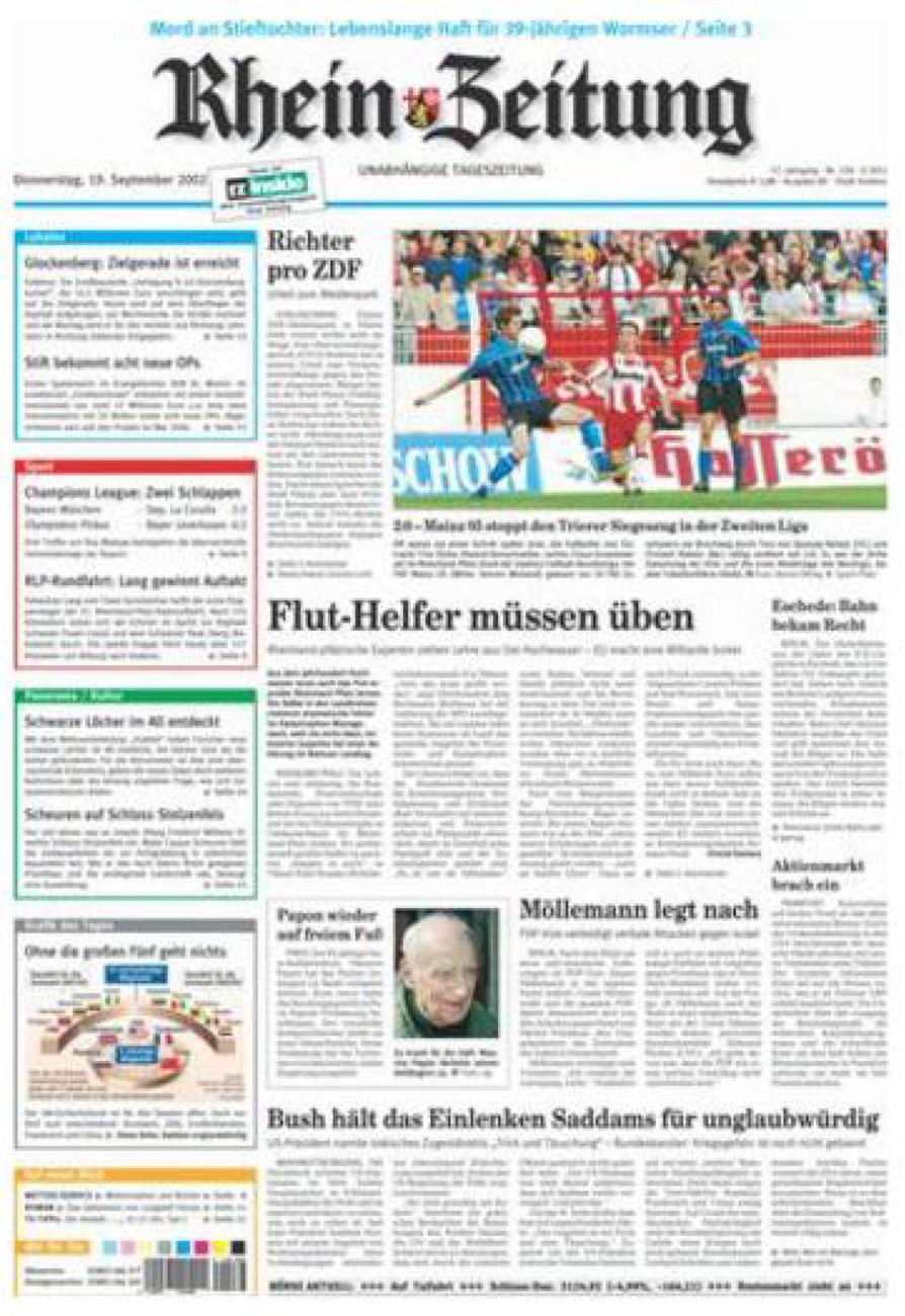Rhein-Zeitung Koblenz & Region vom Donnerstag, 19.09.2002