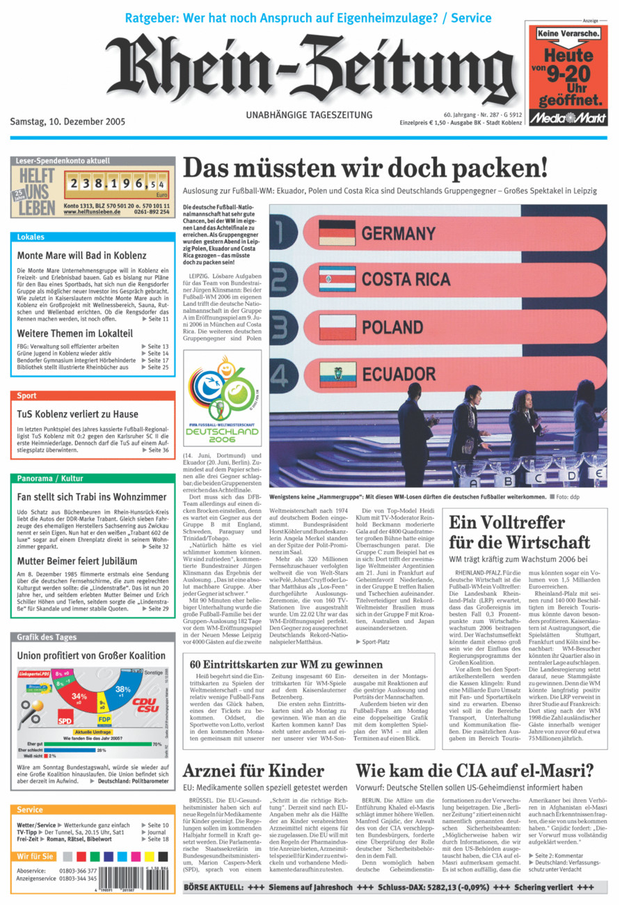 Rhein-Zeitung Koblenz & Region vom Samstag, 10.12.2005