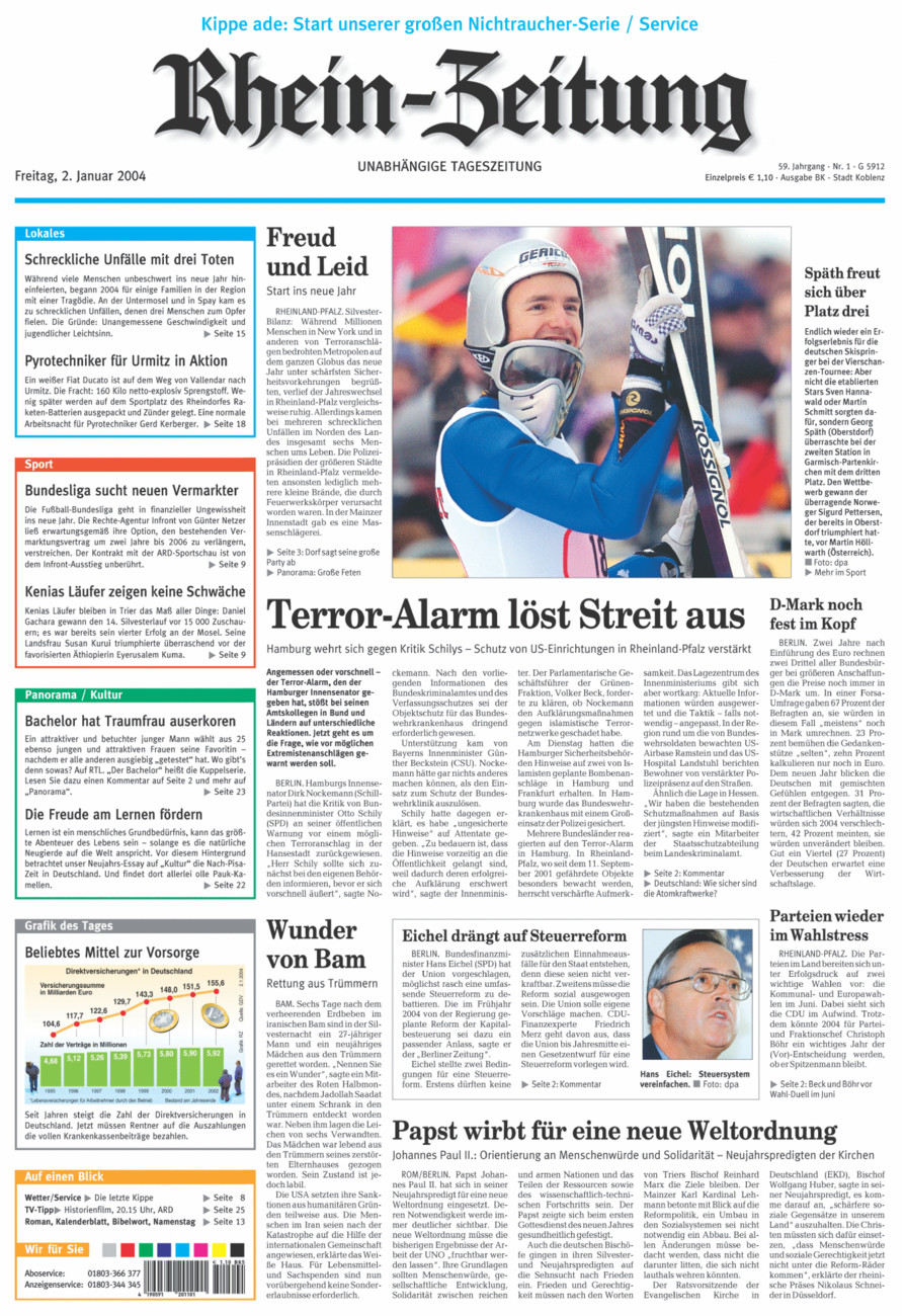 Rhein-Zeitung Koblenz & Region vom Freitag, 02.01.2004