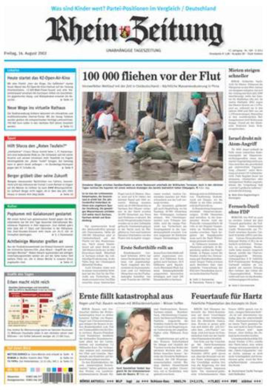 Rhein-Zeitung Koblenz & Region vom Freitag, 16.08.2002