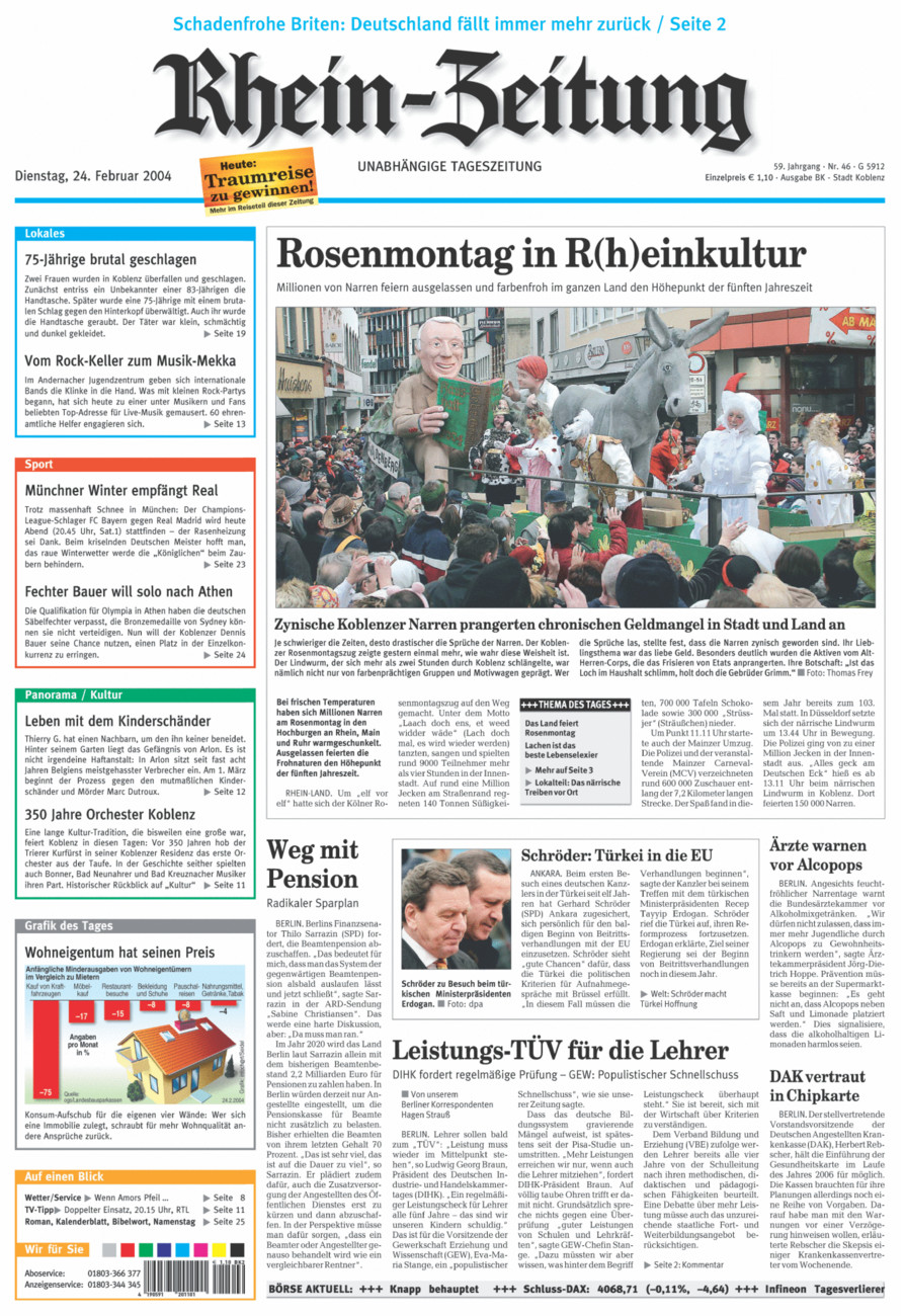 Rhein-Zeitung Koblenz & Region vom Dienstag, 24.02.2004