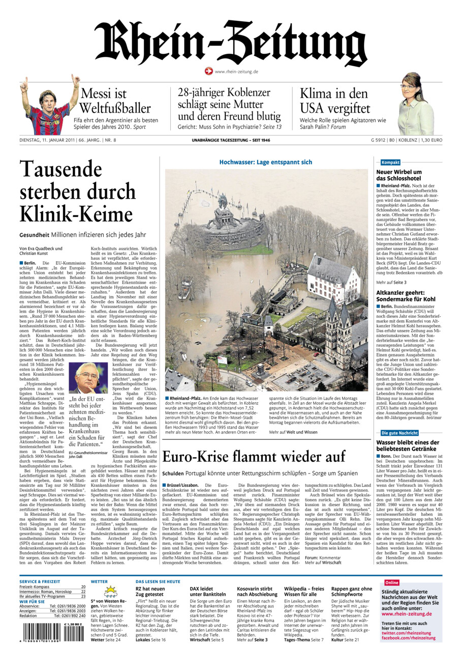 Rhein-Zeitung Koblenz & Region vom Dienstag, 11.01.2011