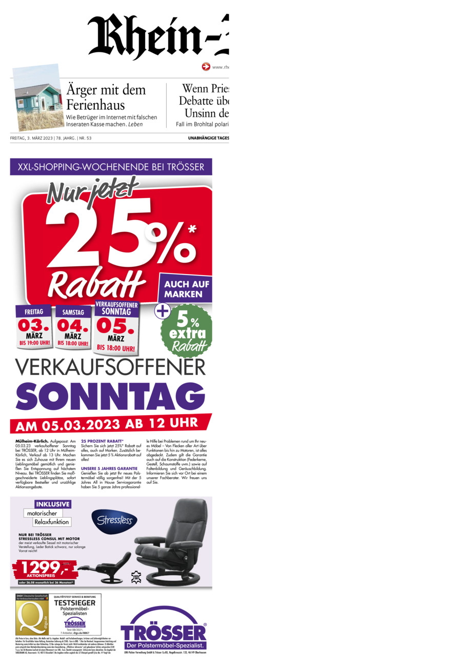 Rhein-Zeitung Koblenz & Region vom Freitag, 03.03.2023
