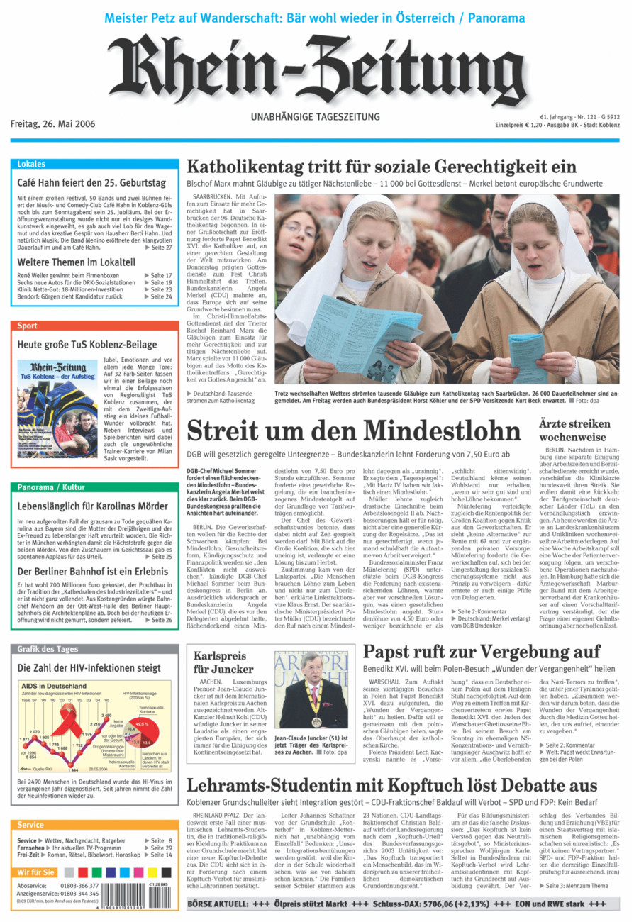 Rhein-Zeitung Koblenz & Region vom Freitag, 26.05.2006