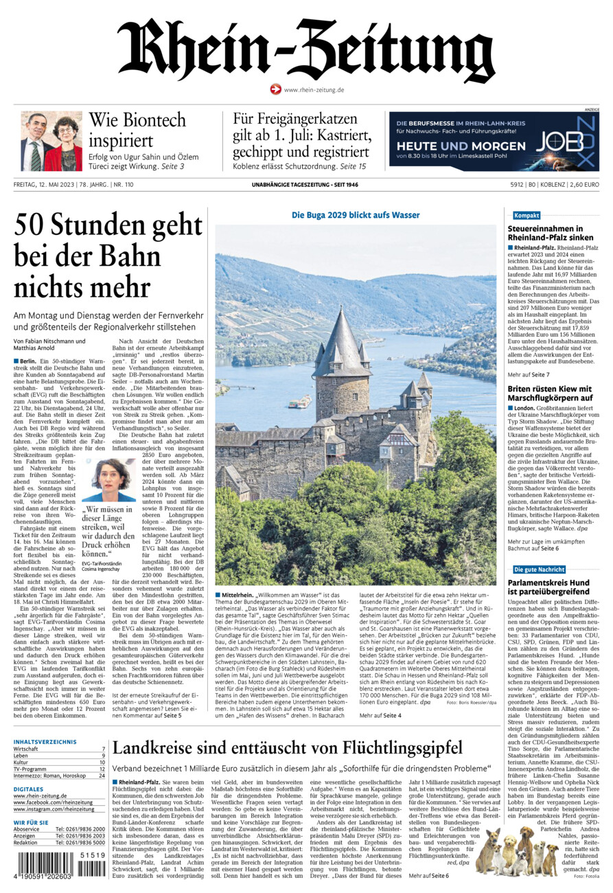 Rhein-Zeitung Koblenz & Region vom Freitag, 12.05.2023