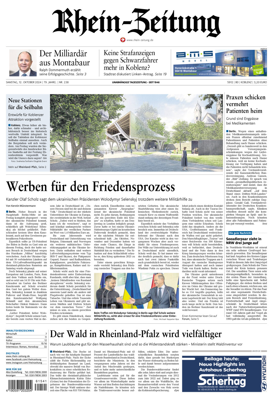 Rhein-Zeitung Koblenz & Region vom Samstag, 12.10.2024