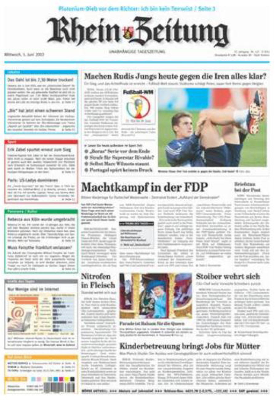 Rhein-Zeitung Koblenz & Region vom Mittwoch, 05.06.2002