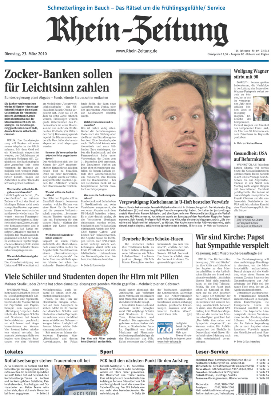 Rhein-Zeitung Koblenz & Region vom Dienstag, 23.03.2010
