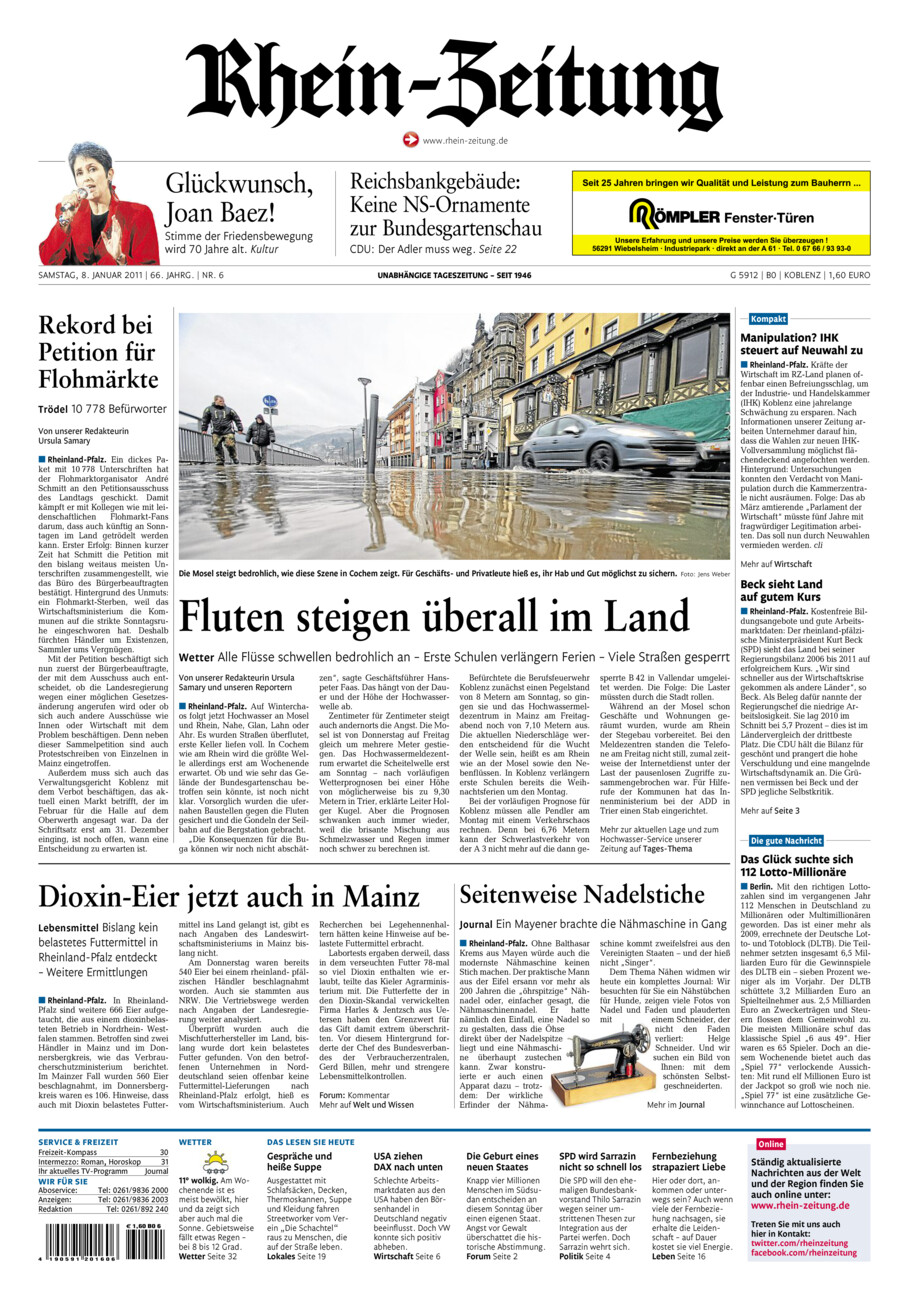 Rhein-Zeitung Koblenz & Region vom Samstag, 08.01.2011