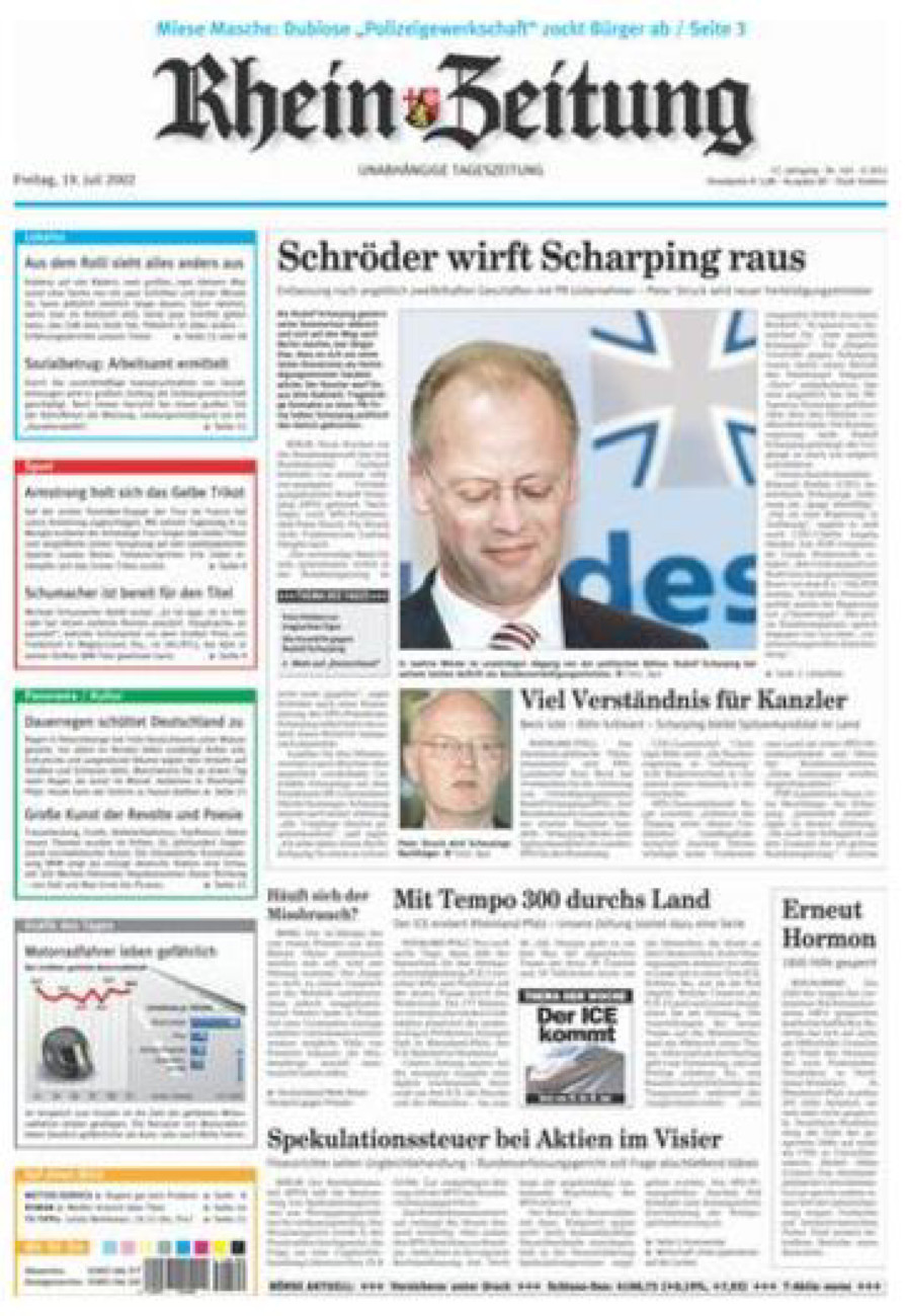Rhein-Zeitung Koblenz & Region vom Freitag, 19.07.2002