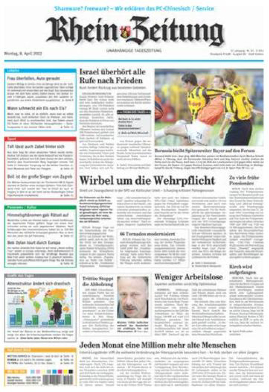 Rhein-Zeitung Koblenz & Region vom Montag, 08.04.2002