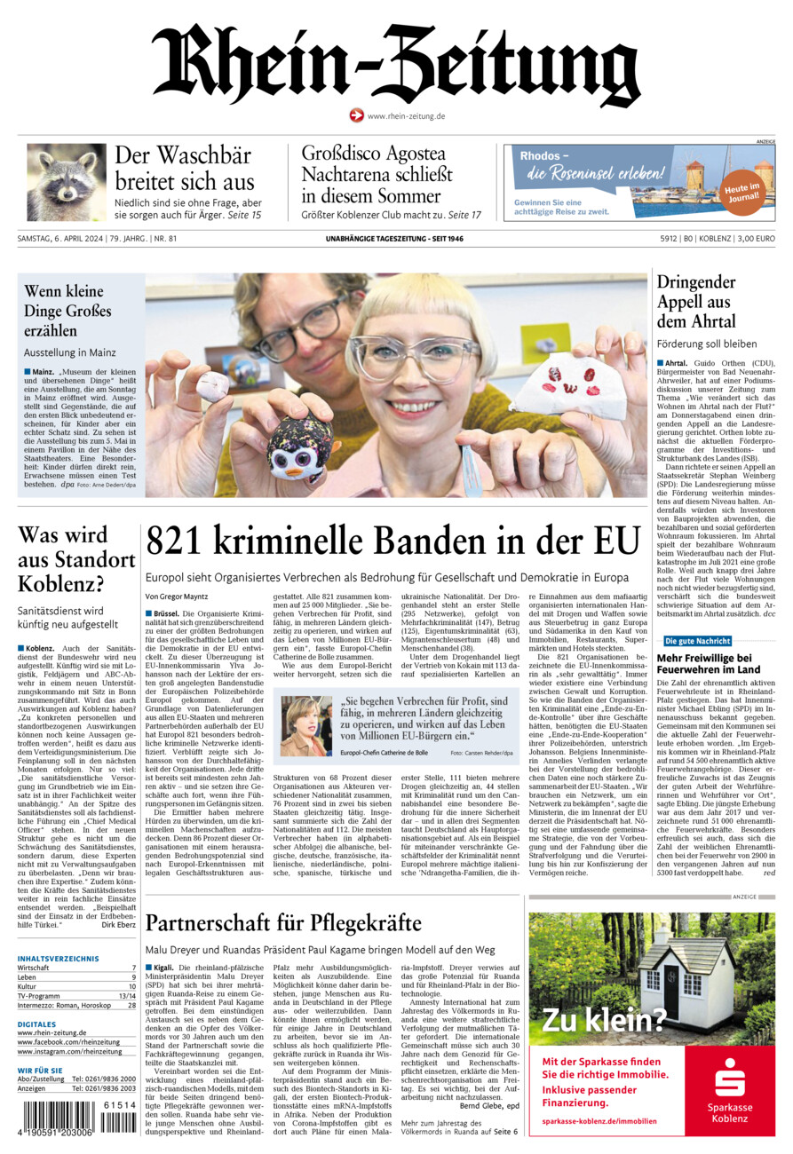 Rhein-Zeitung Koblenz & Region vom Samstag, 06.04.2024