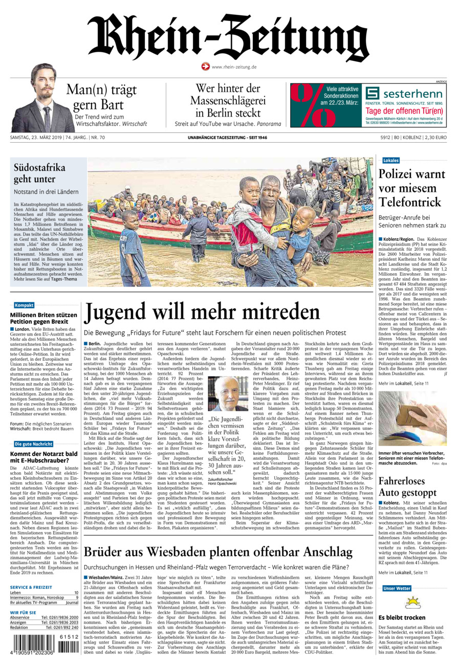 Rhein-Zeitung Koblenz & Region vom Samstag, 23.03.2019