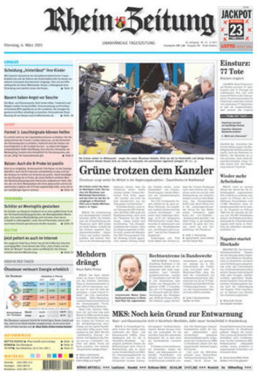 Rhein-Zeitung Koblenz & Region vom Dienstag, 06.03.2001
