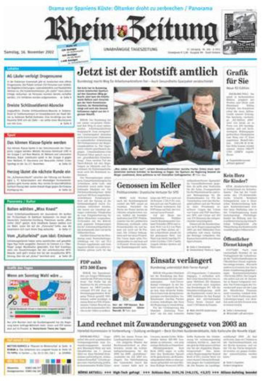 Rhein-Zeitung Koblenz & Region vom Samstag, 16.11.2002